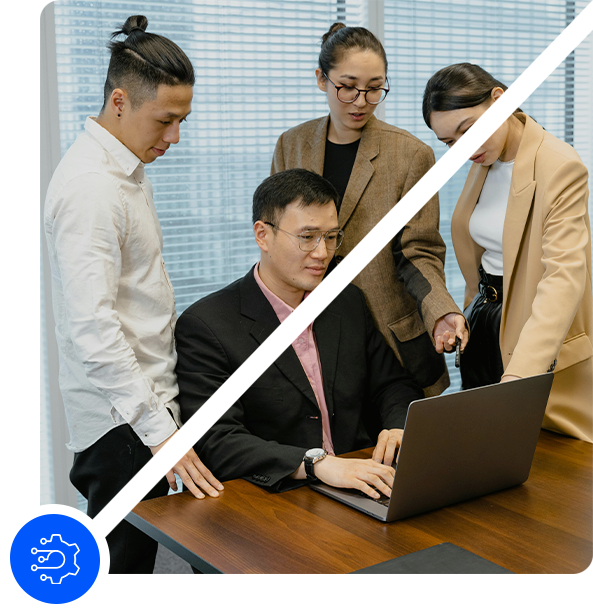 SmartInvest advisors discussing portfolio strategy